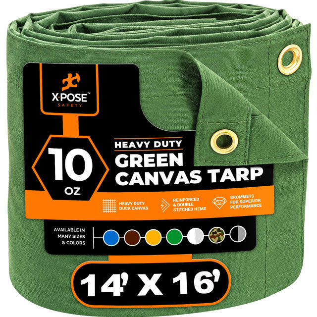 Green Canvas Tarps 10oz