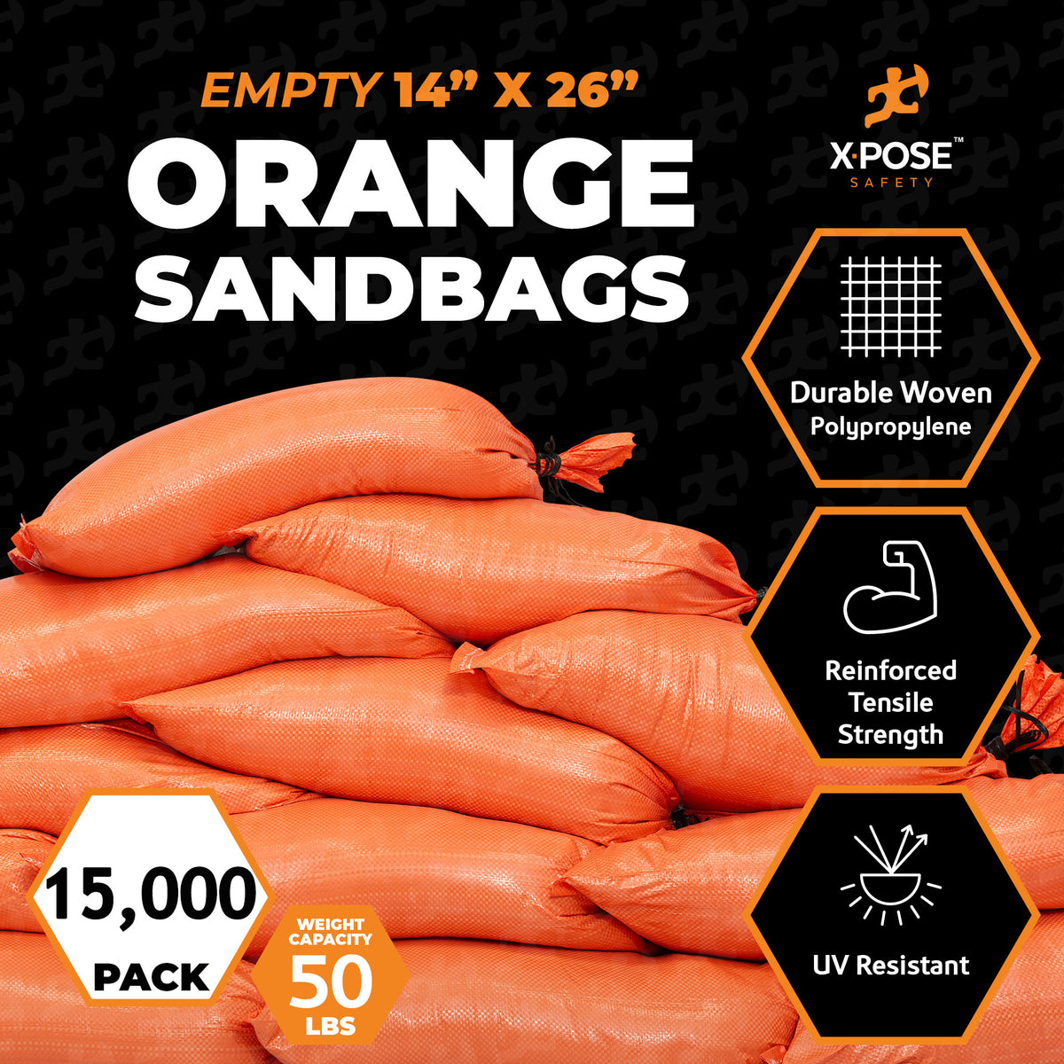 # Size_14" x 26" Color_Orange  Pack_Full Pallet of 15000
