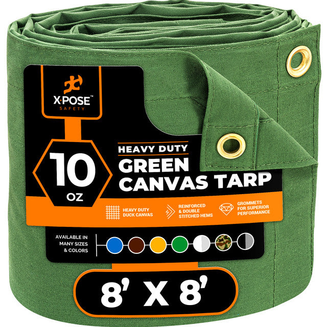 Green Canvas Tarps 10oz