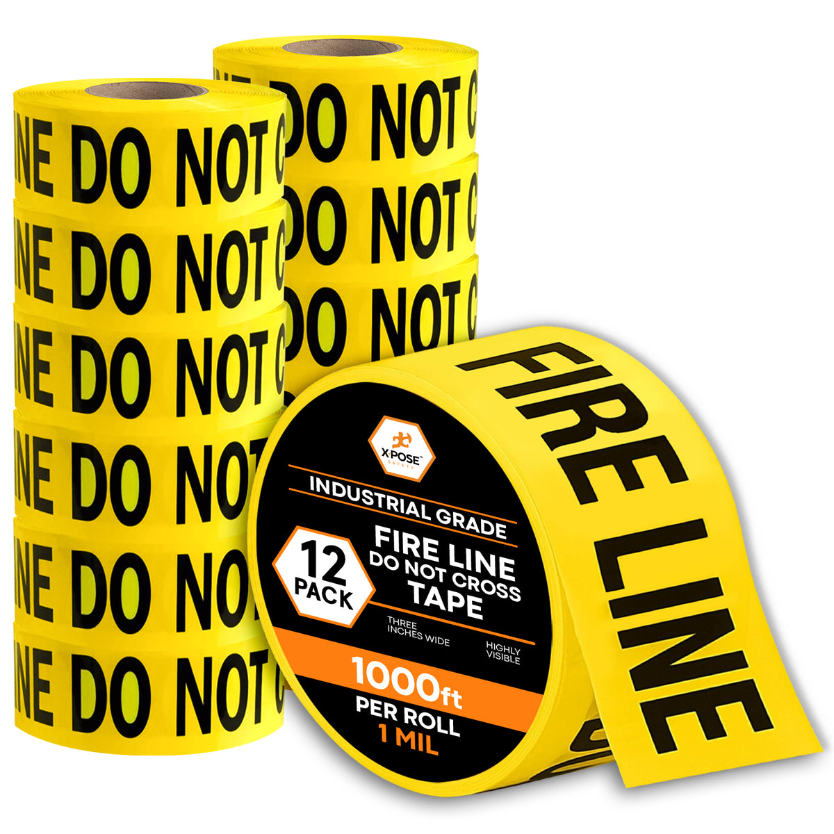 3" Barricade Tape Roll 1000 FT