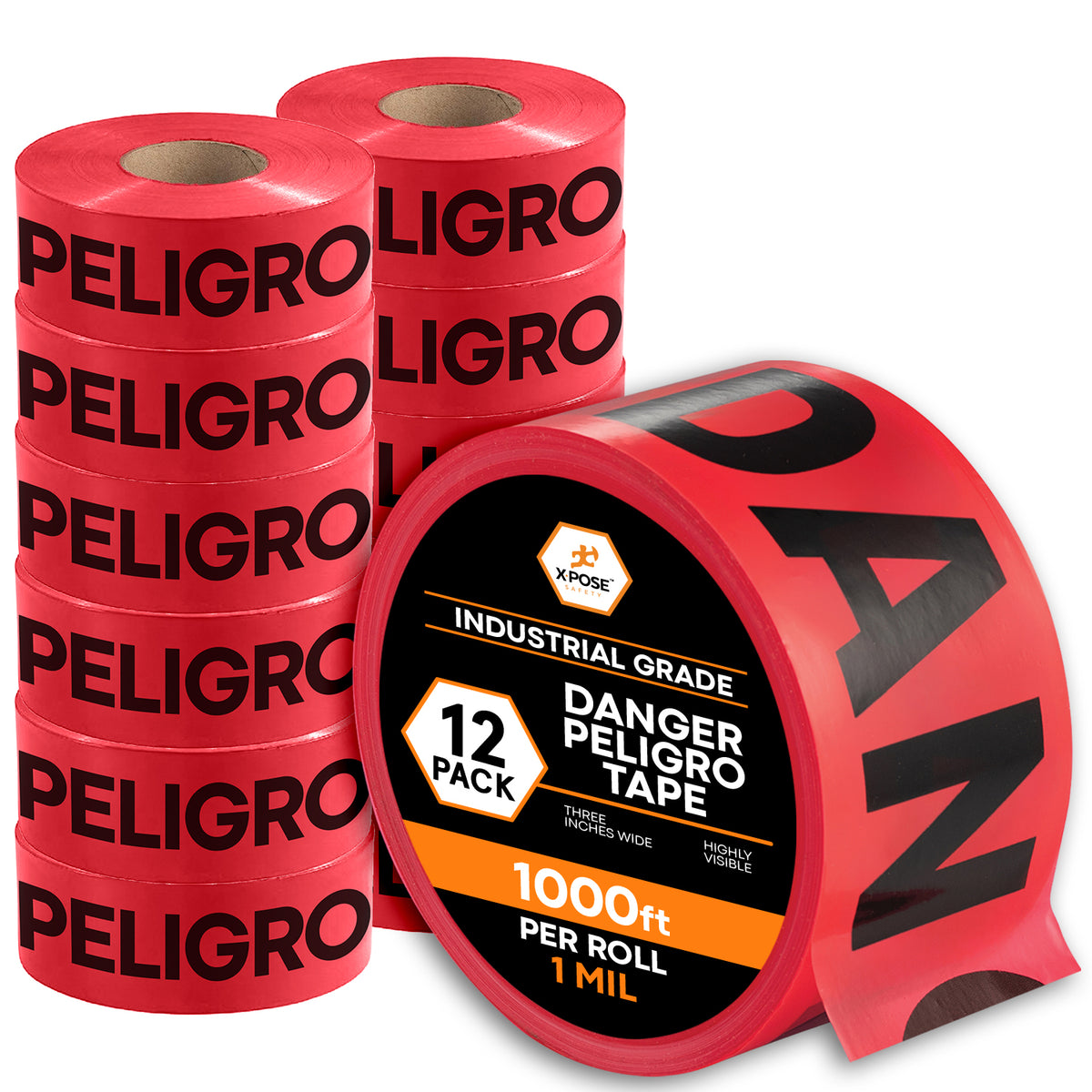 3" Barricade Tape Roll 1000 FT