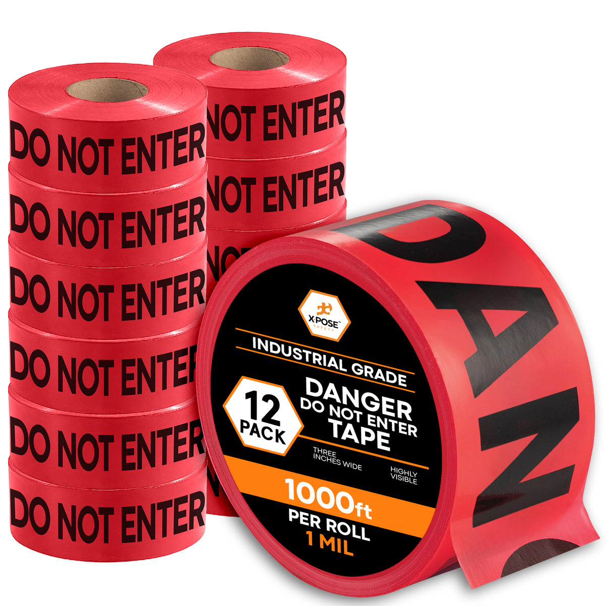 3" Barricade Tape Roll 1000 FT