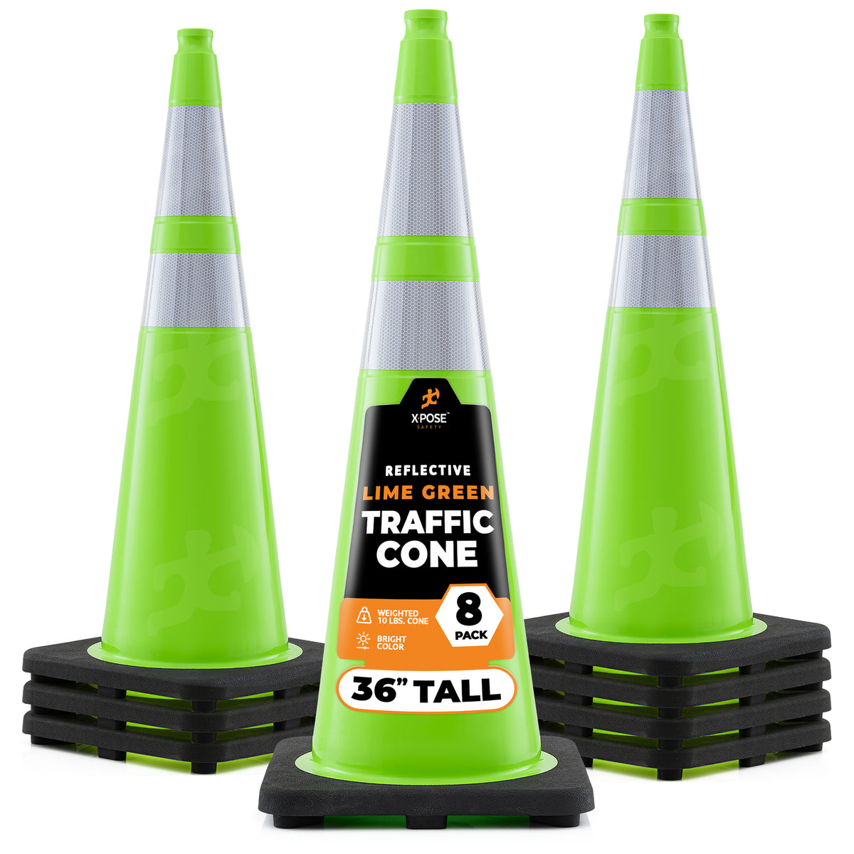 36" Lime Traffic Cone
