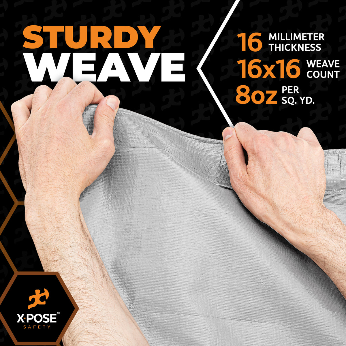 16 Mil Silver/Brown Super Heavy Duty Poly Tarp