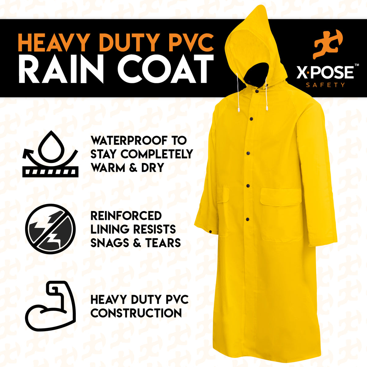 Rain Coat With Detachable Hood
