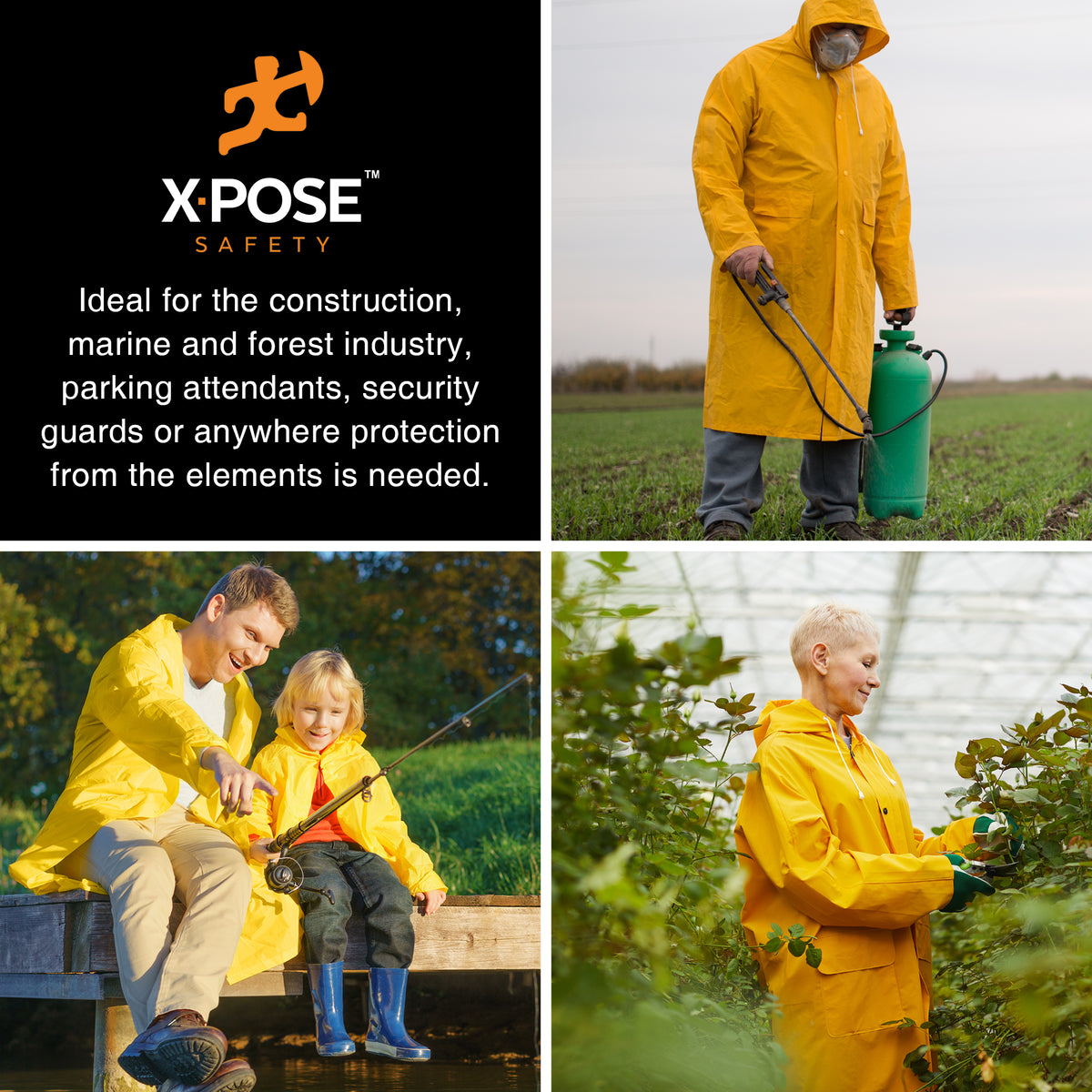 3pc Rain Suit With Pants & Detachable Hood