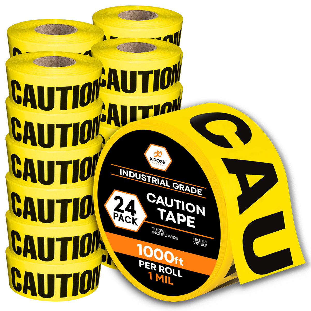3" Barricade Tape Roll 1000 FT