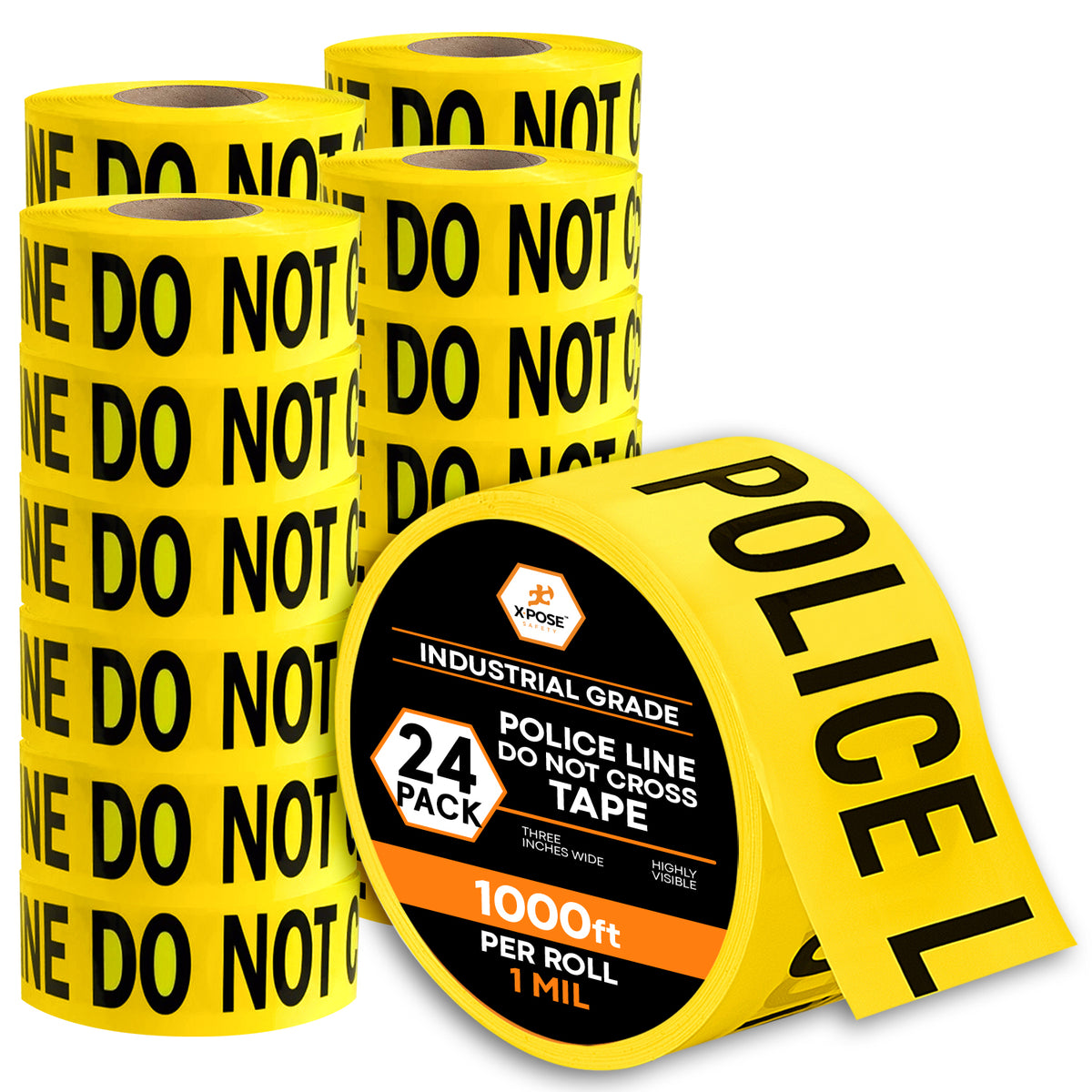 3" Barricade Tape Roll 1000 FT