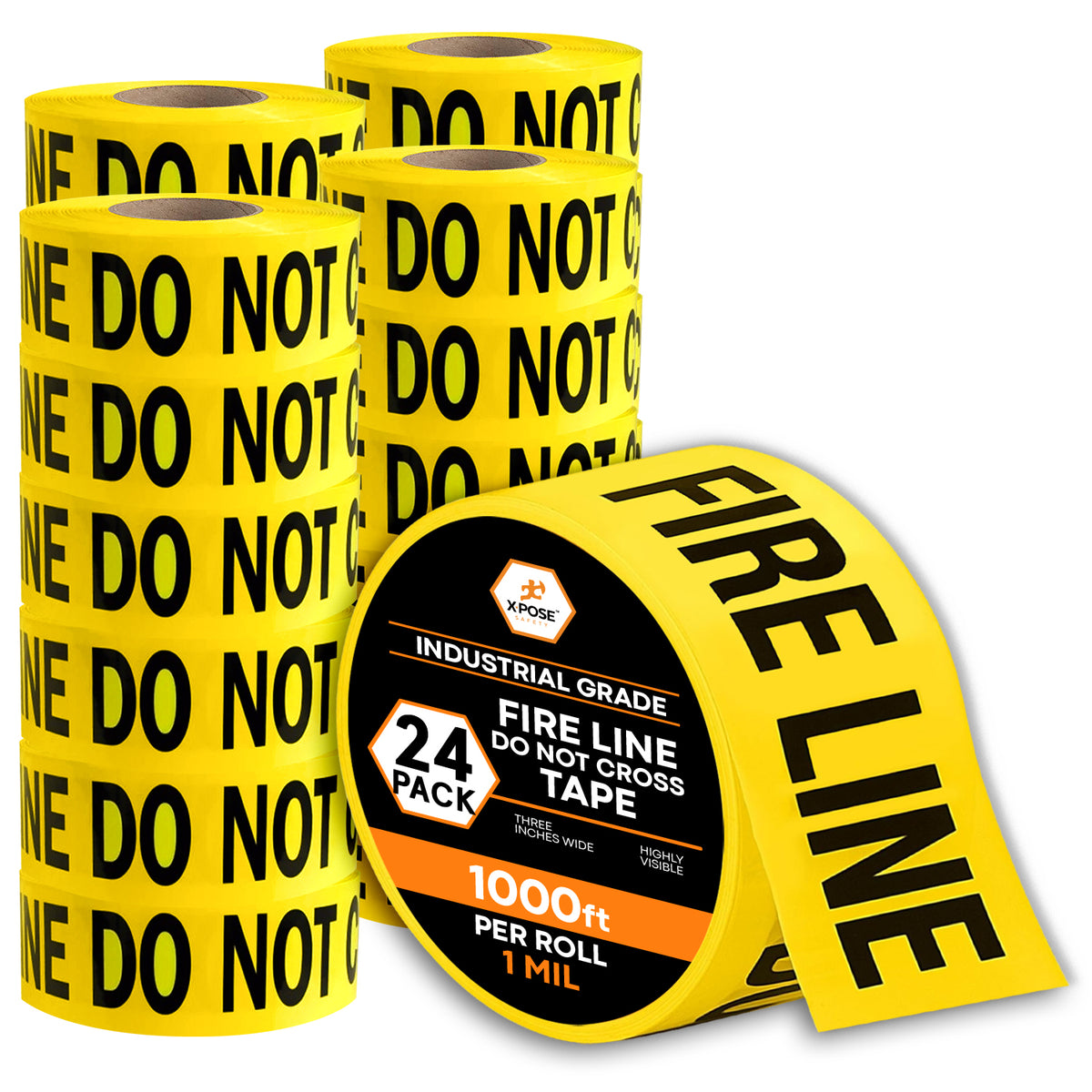 3" Barricade Tape Roll 1000 FT