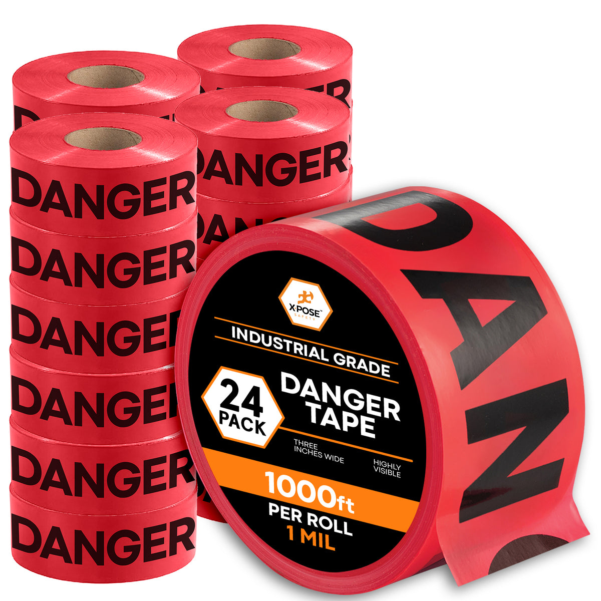 3" Barricade Tape Roll 1000 FT