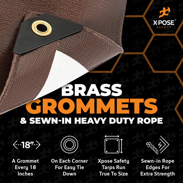20 Mil Brown White Ultra Heavy Duty Poly Tarps
