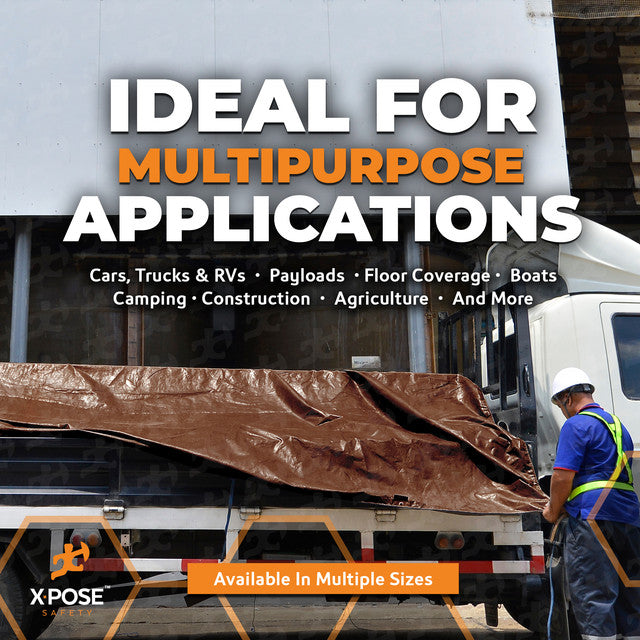 20 Mil Brown White Ultra Heavy Duty Poly Tarps