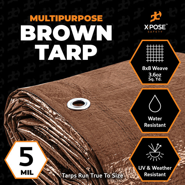 5 Mil Brown Poly Tarps
