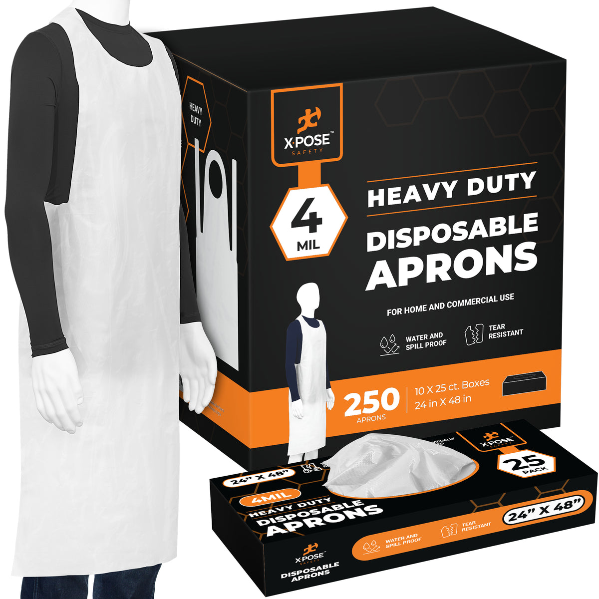 Heavy Duty Disposable Poly Aprons