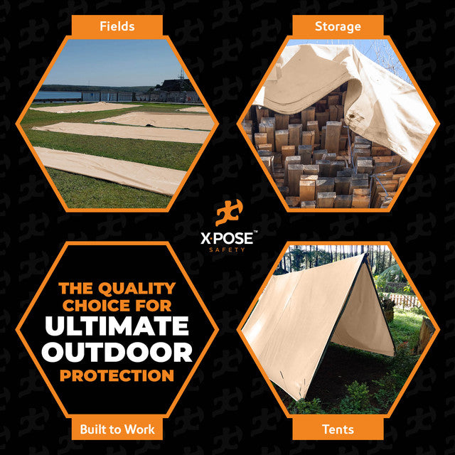 12 Mil Tan Extra Heavy Duty Poly Tarp