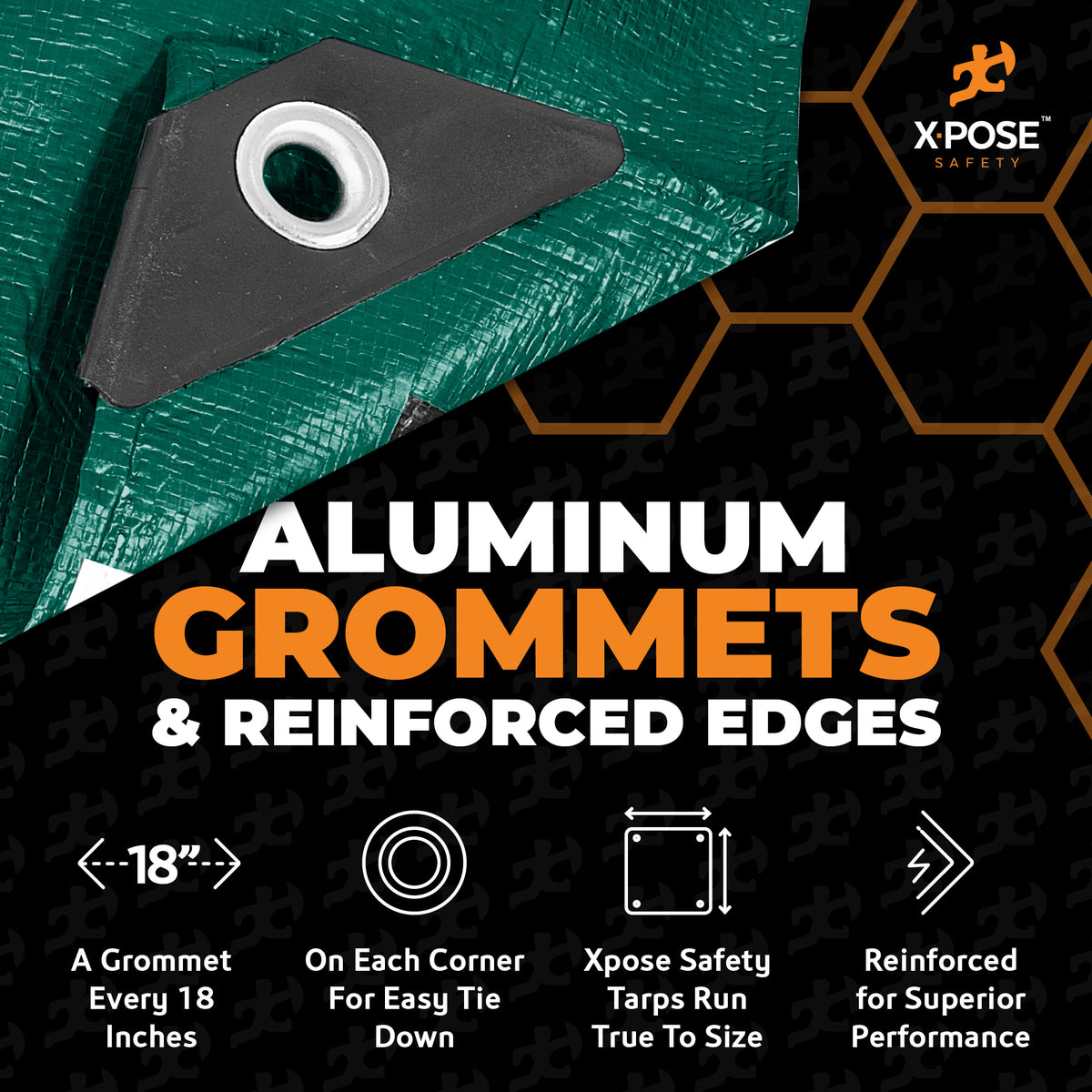 10 Mil Green Black Heavy Duty Poly Tarp