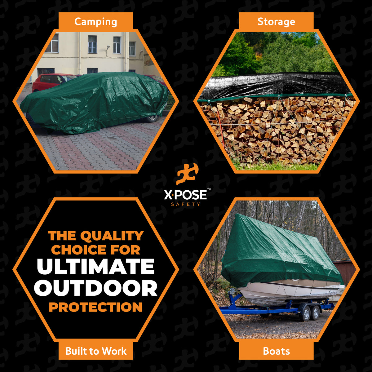 10 Mil Green Black Heavy Duty Poly Tarp