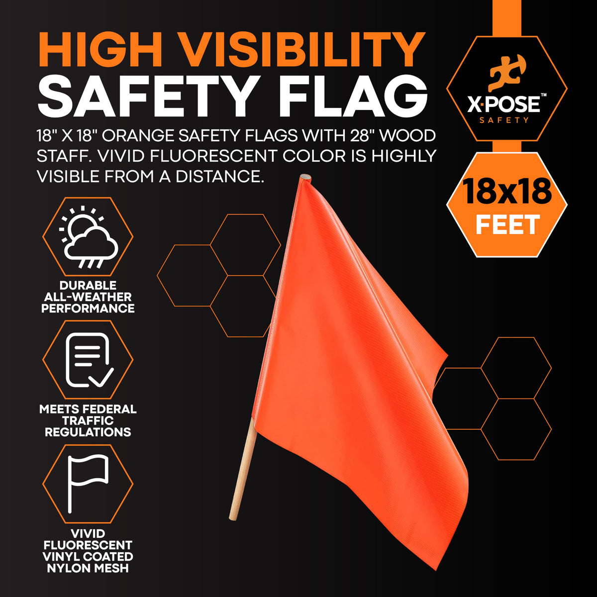 18" X 18" Safety Flag