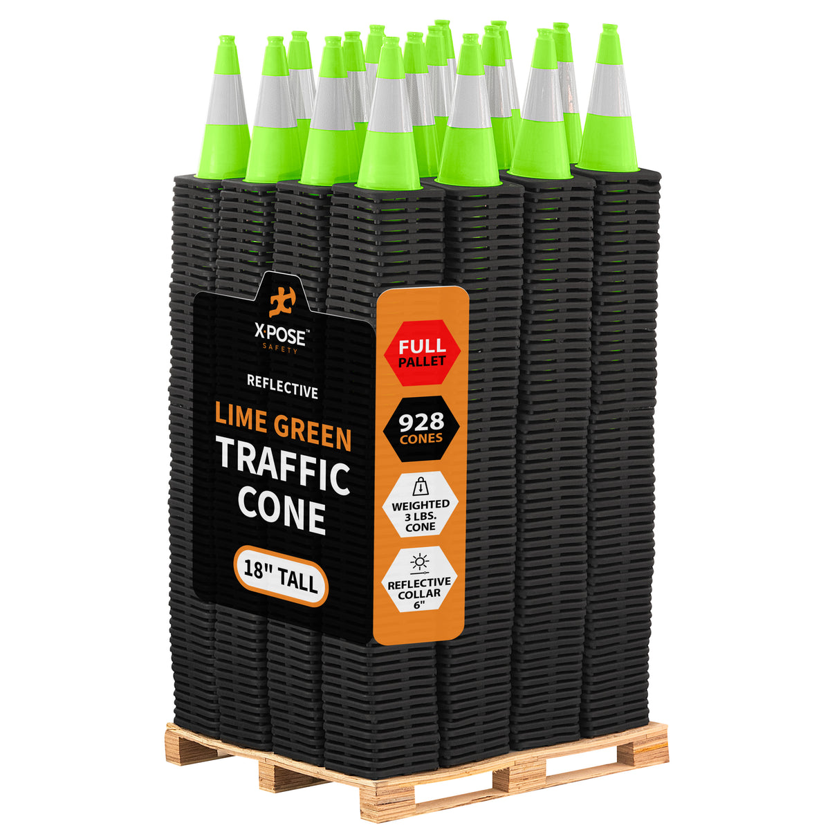 18" Lime Traffic Cone