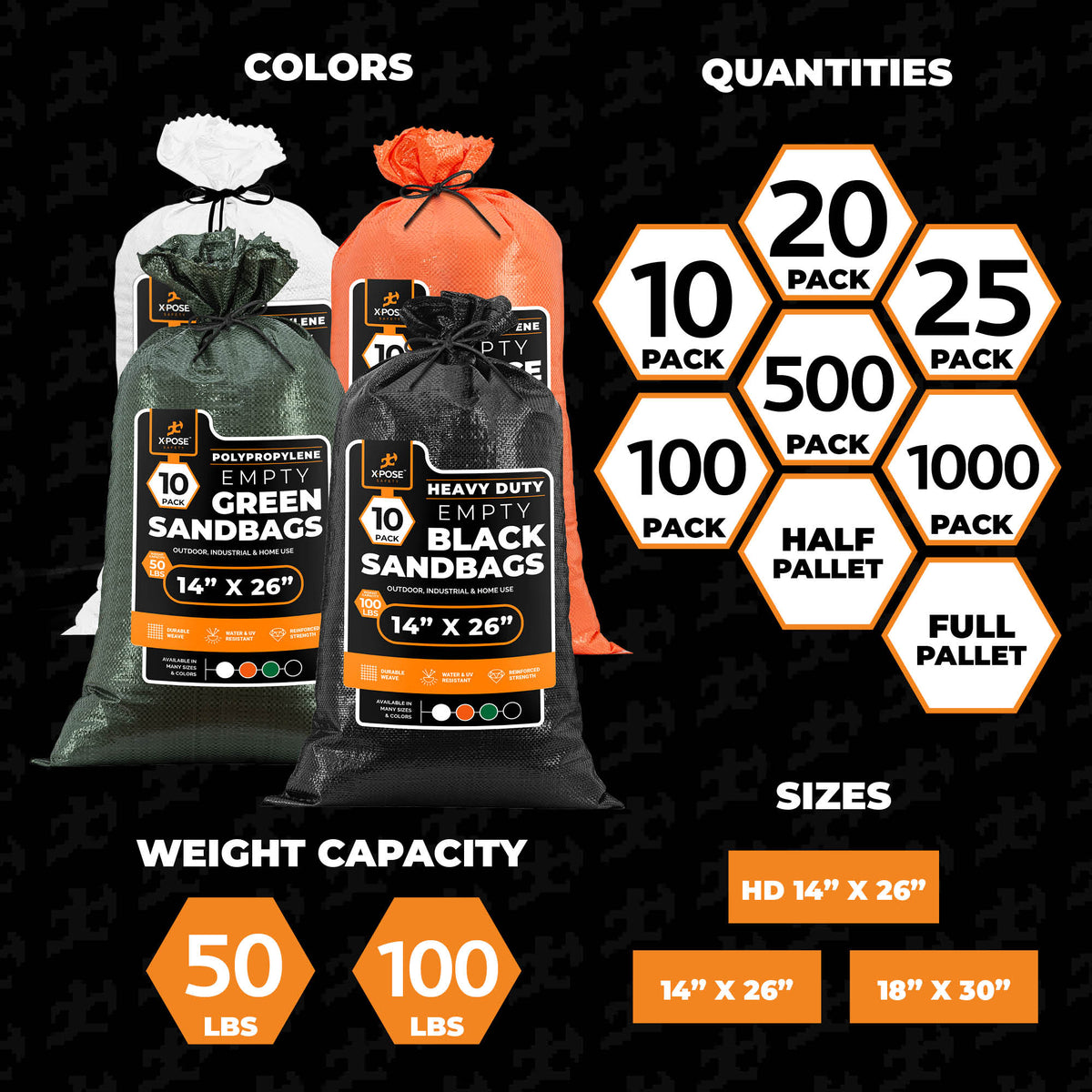 H/D Woven Polypropylene Empty Sand Bags