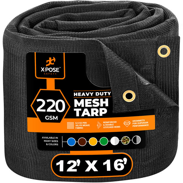 Black Mesh Truck Tarp