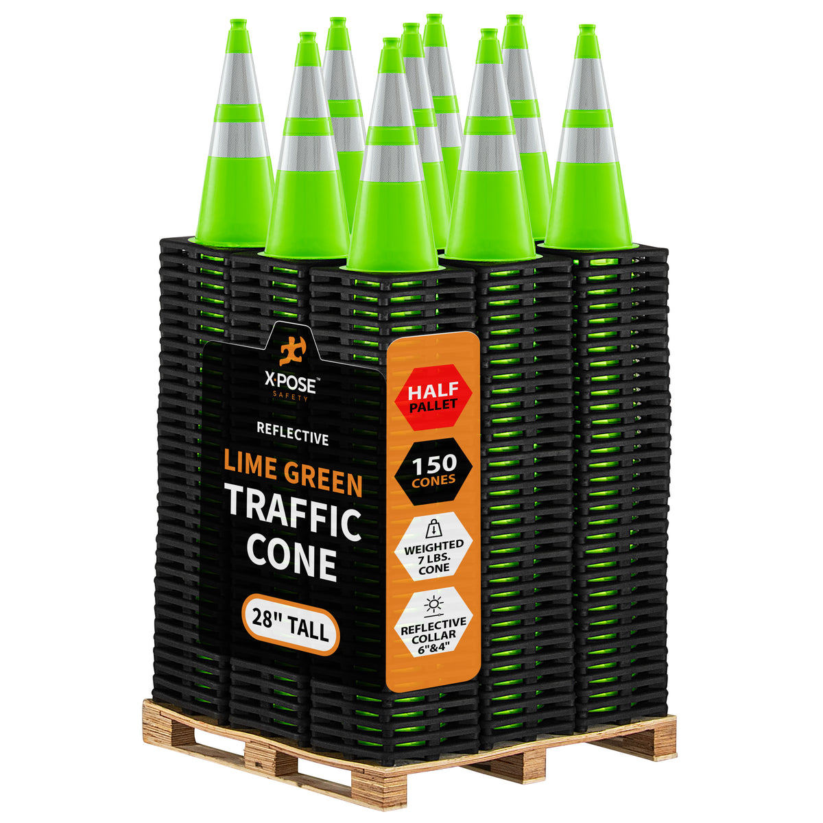 28" Lime Traffic Cone