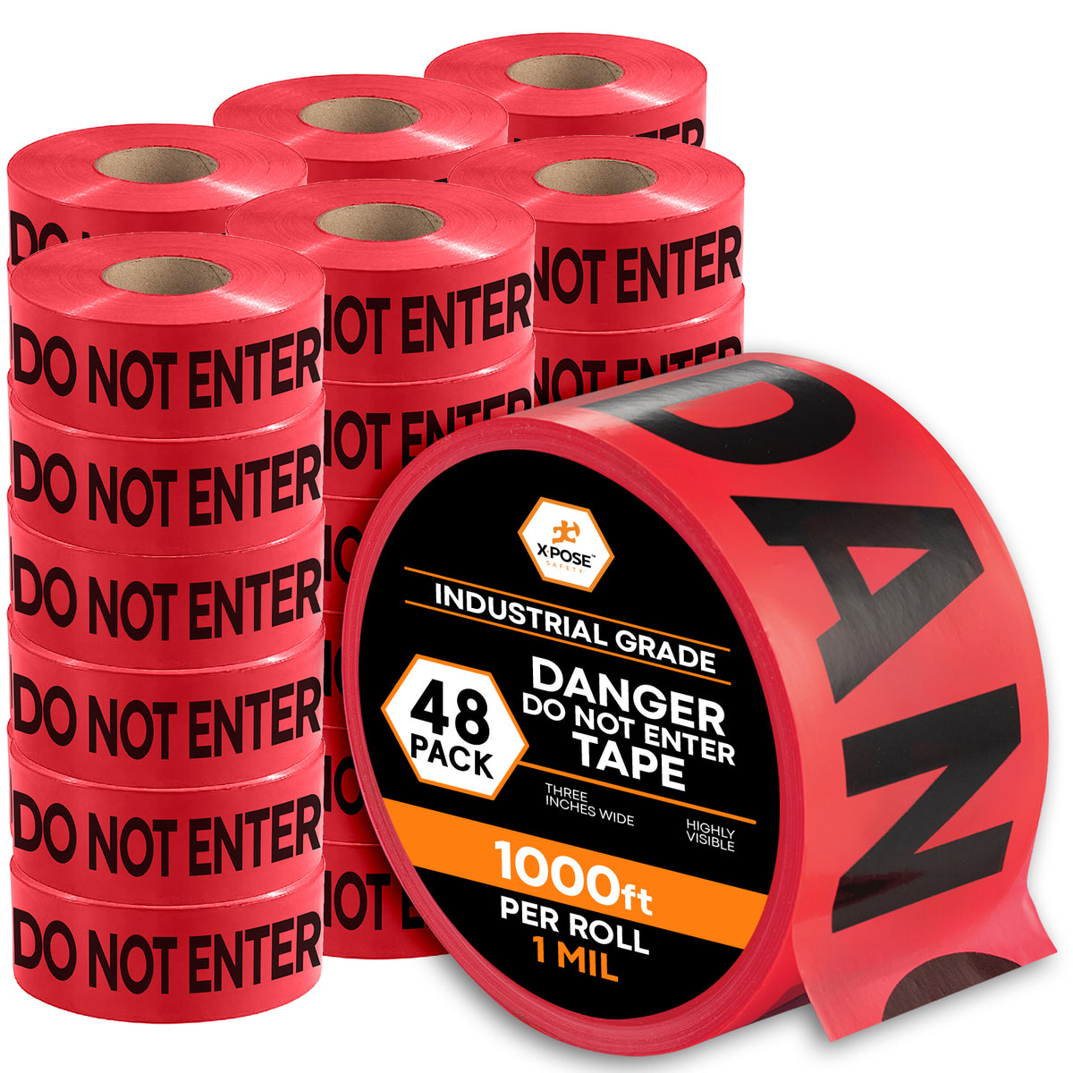 3" Barricade Tape Roll 1000 FT