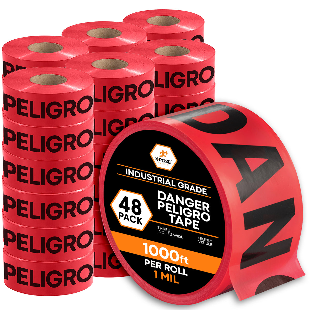 3" Barricade Tape Roll 1000 FT