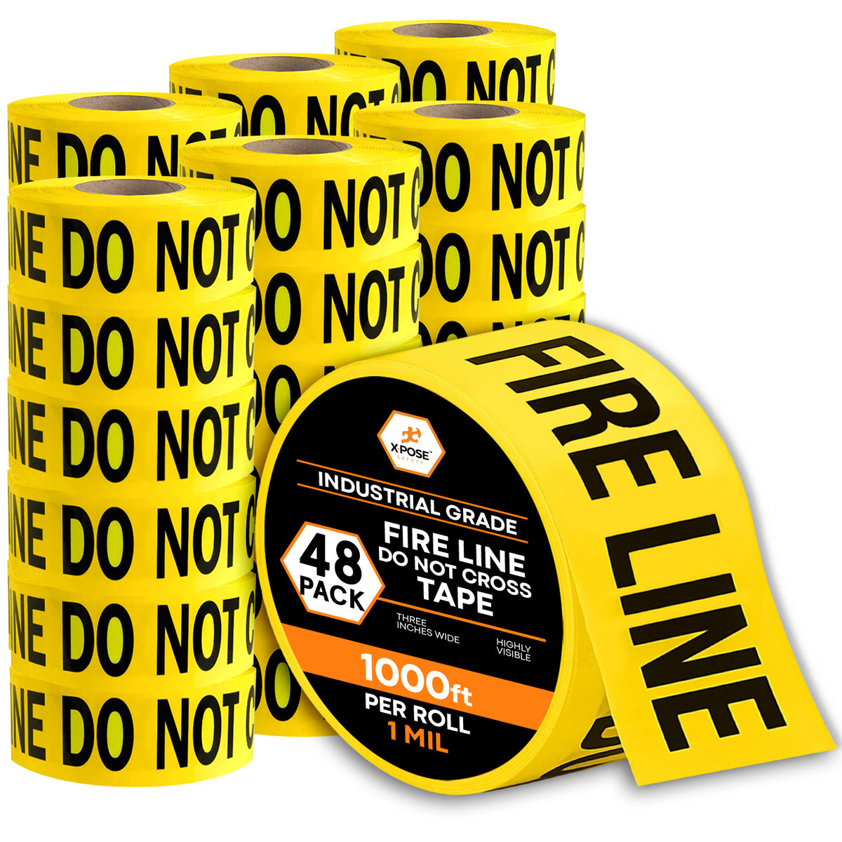 3" Barricade Tape Roll 1000 FT