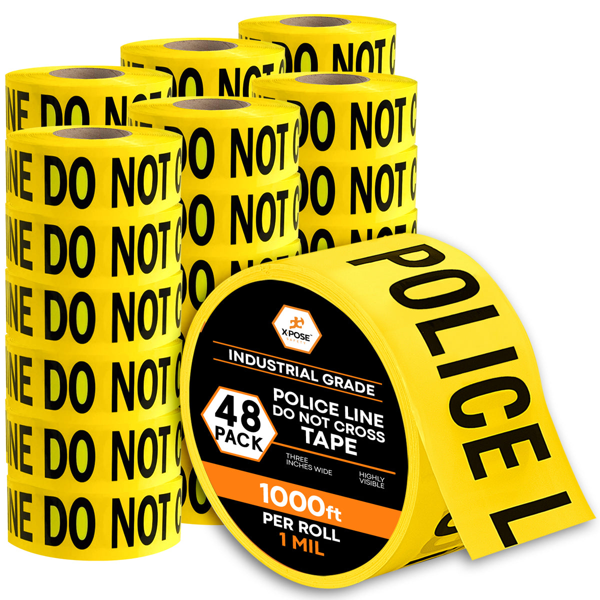 3" Barricade Tape Roll 1000 FT