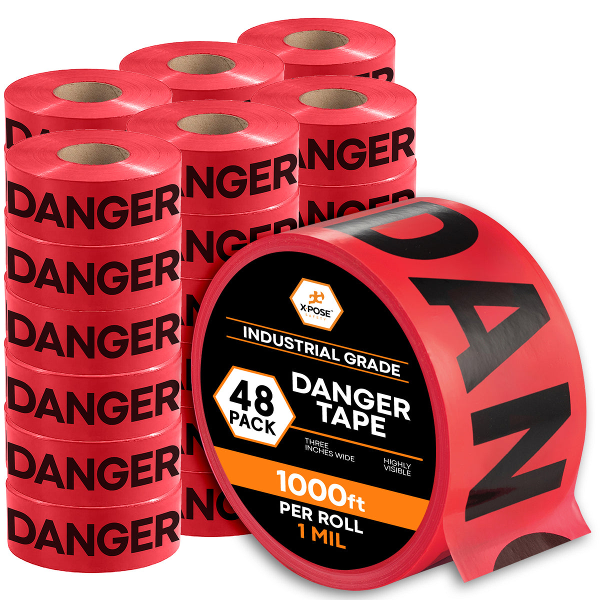 3" Barricade Tape Roll 1000 FT