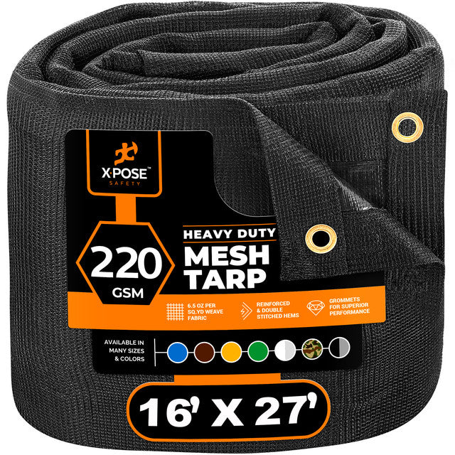 Black Mesh Truck Tarp