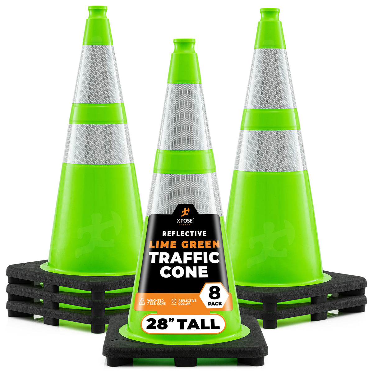 28" Lime Traffic Cone