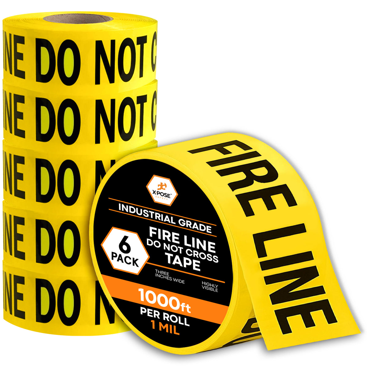 3" Barricade Tape Roll 1000 FT