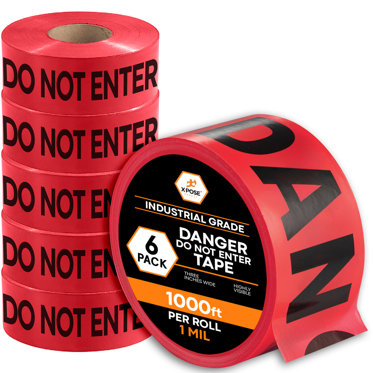 3" Barricade Tape Roll 1000 FT