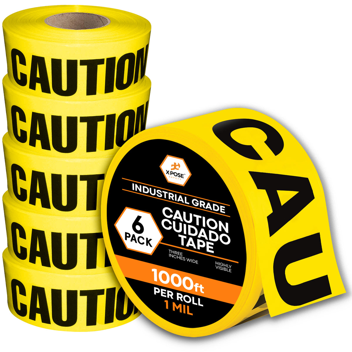 3" Barricade Tape Roll 1000 FT