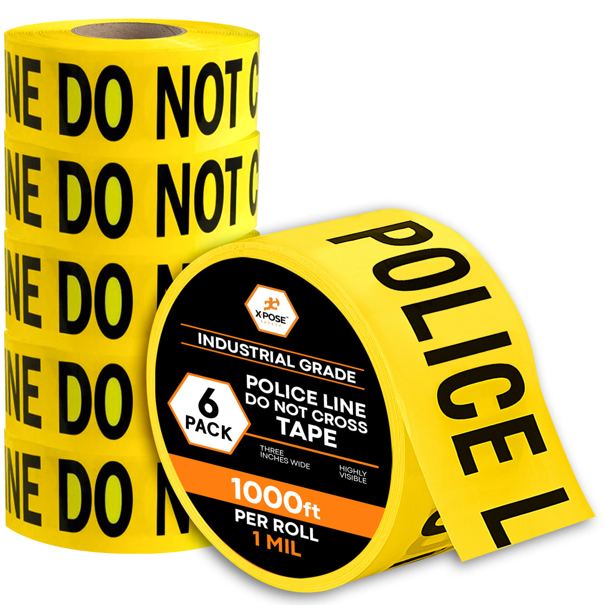 3" Barricade Tape Roll 1000 FT