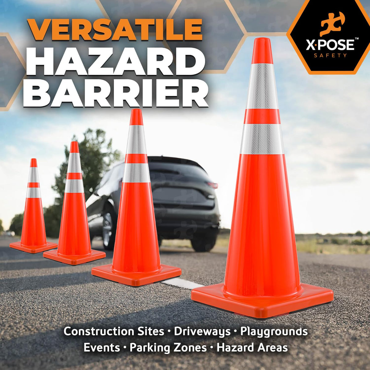 36" All Orange Traffic Cone