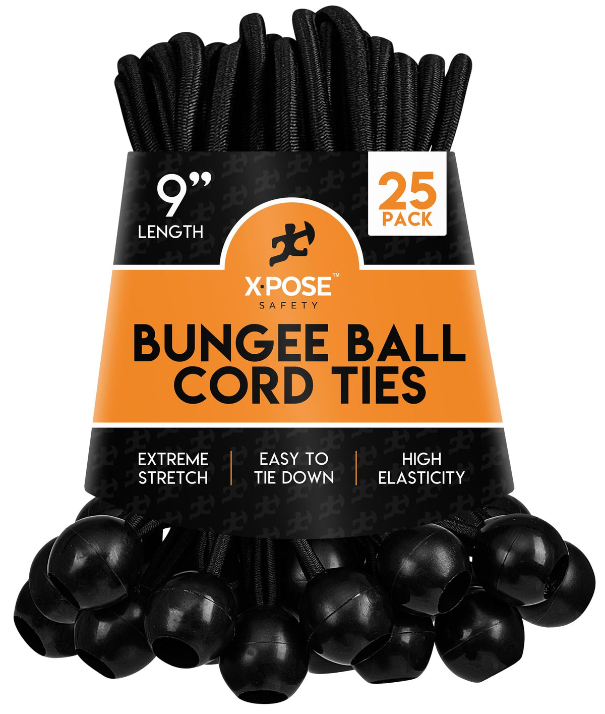 Heavy Duty Ball Bungees With Cord Ties