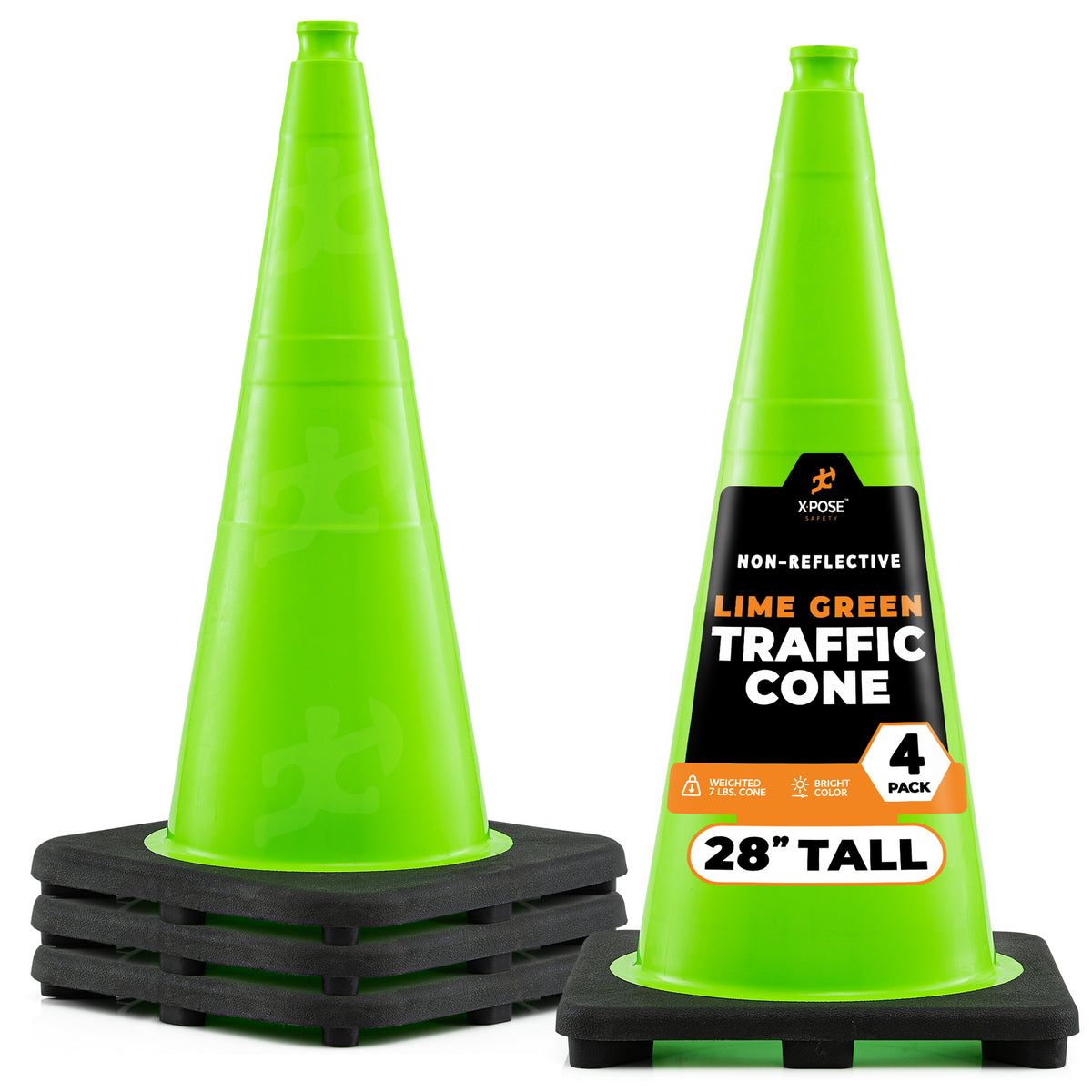 28" Lime Traffic Cone