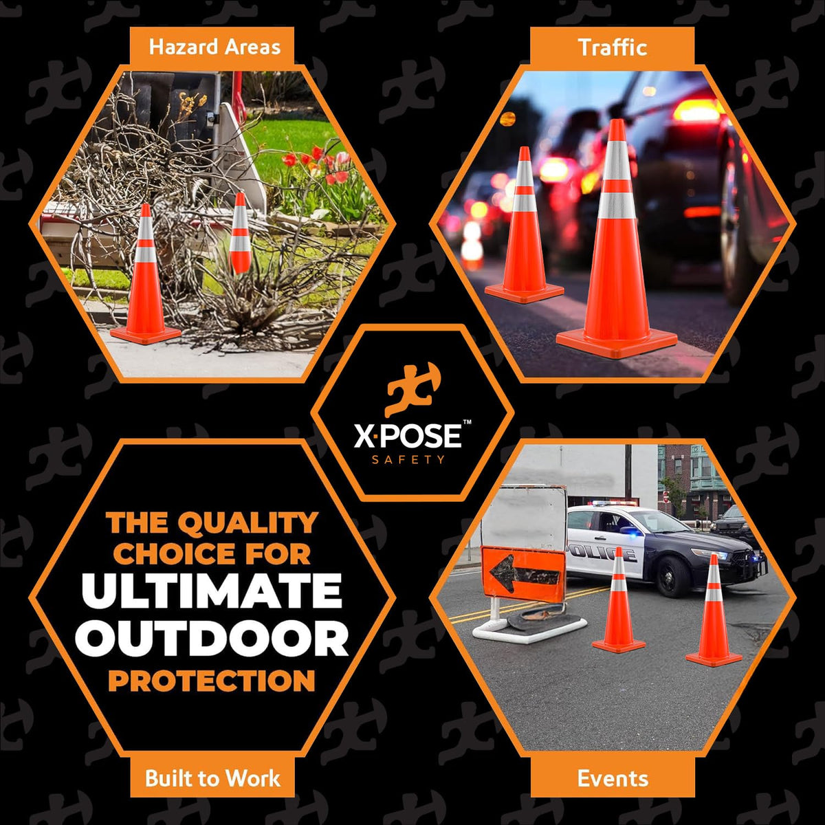 36" All Orange Traffic Cone