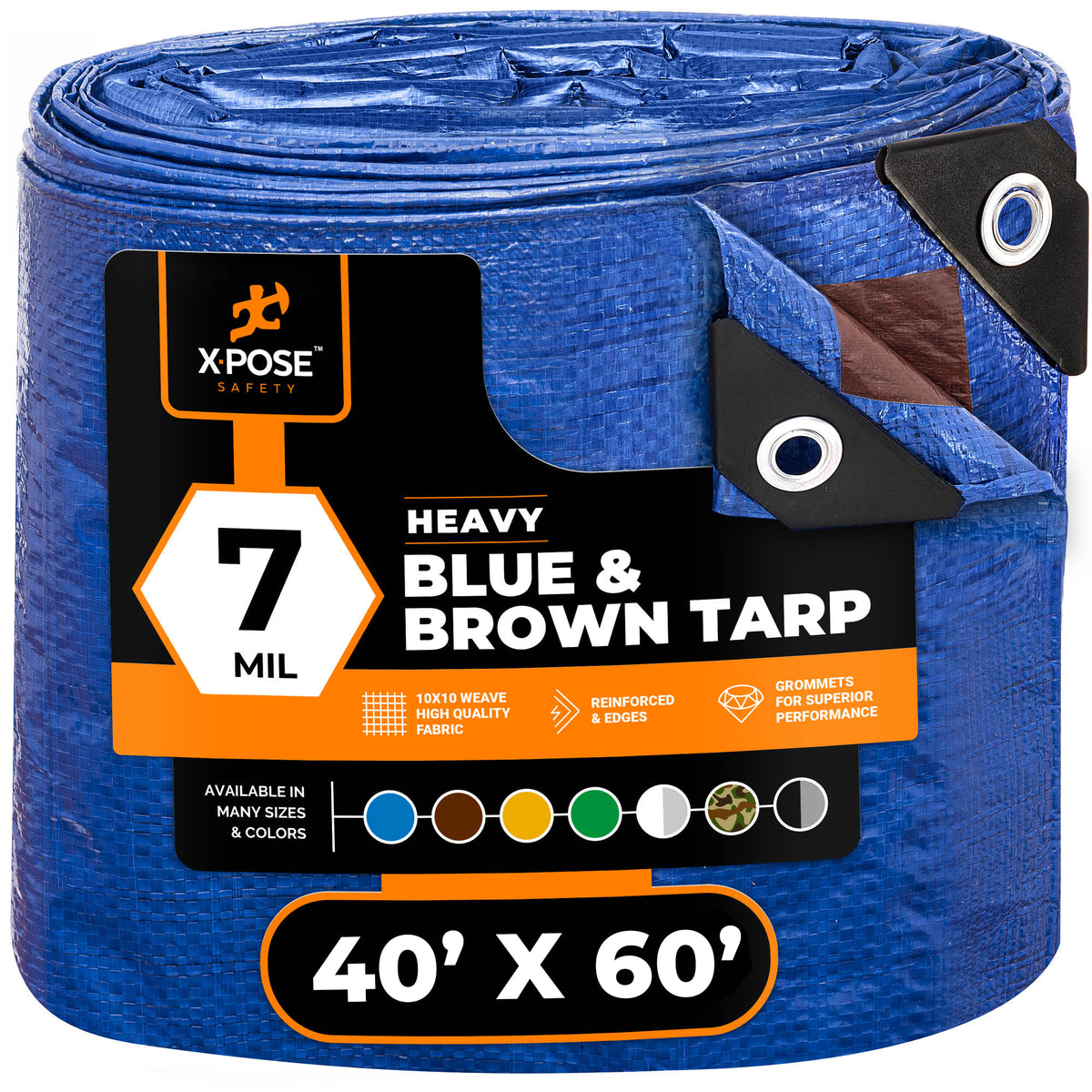 7 Mil Blue/Brown Heavy Tarp