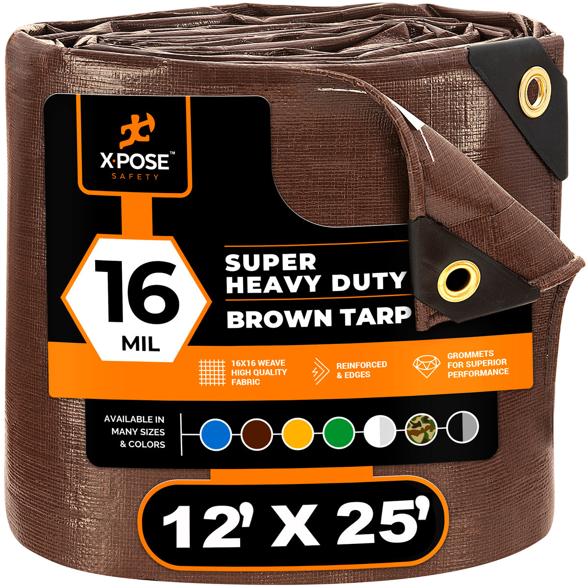 16 Mil Brown Super Heavy Duty Poly Tarp