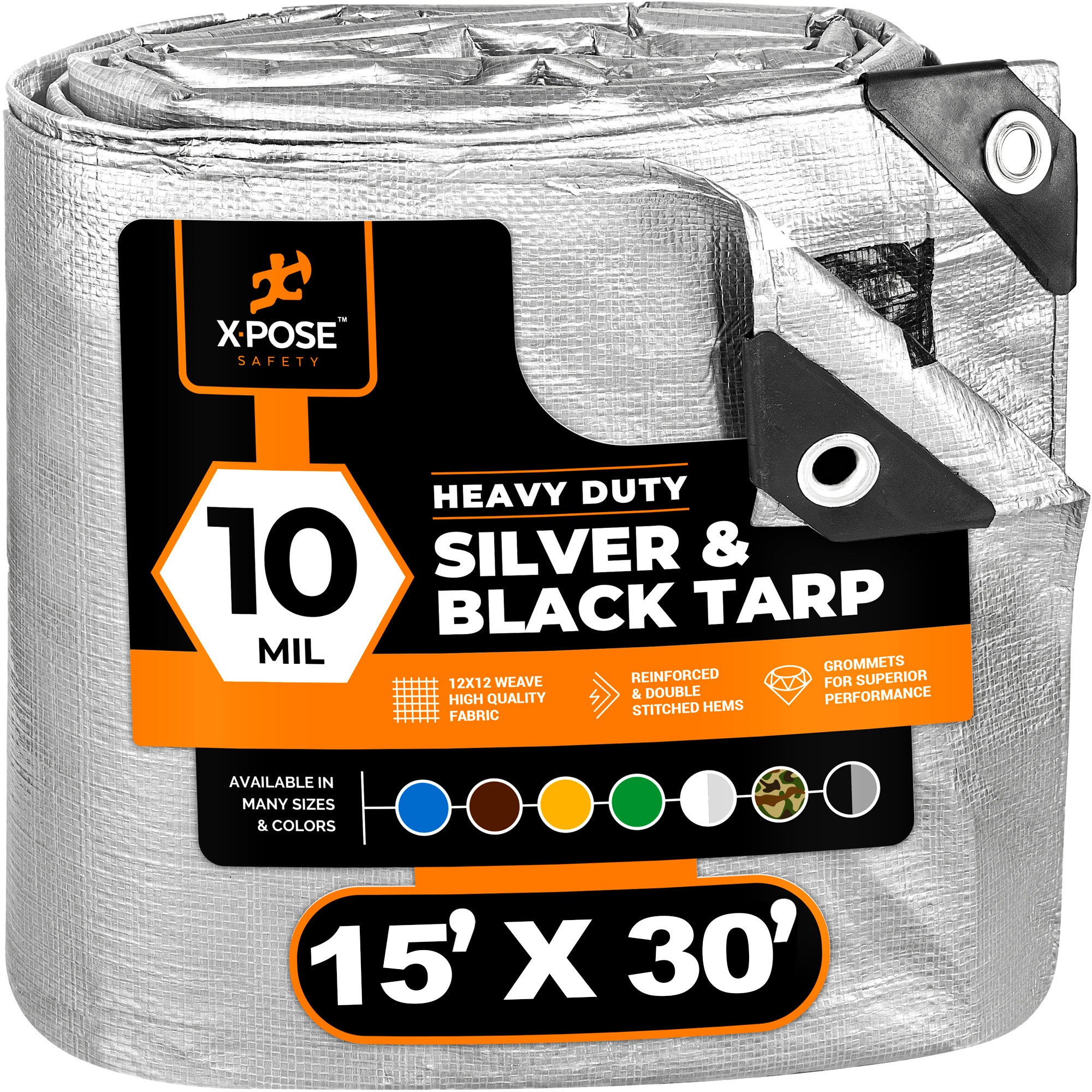 12 Mil Silver Extra Heavy Duty Poly Tarp