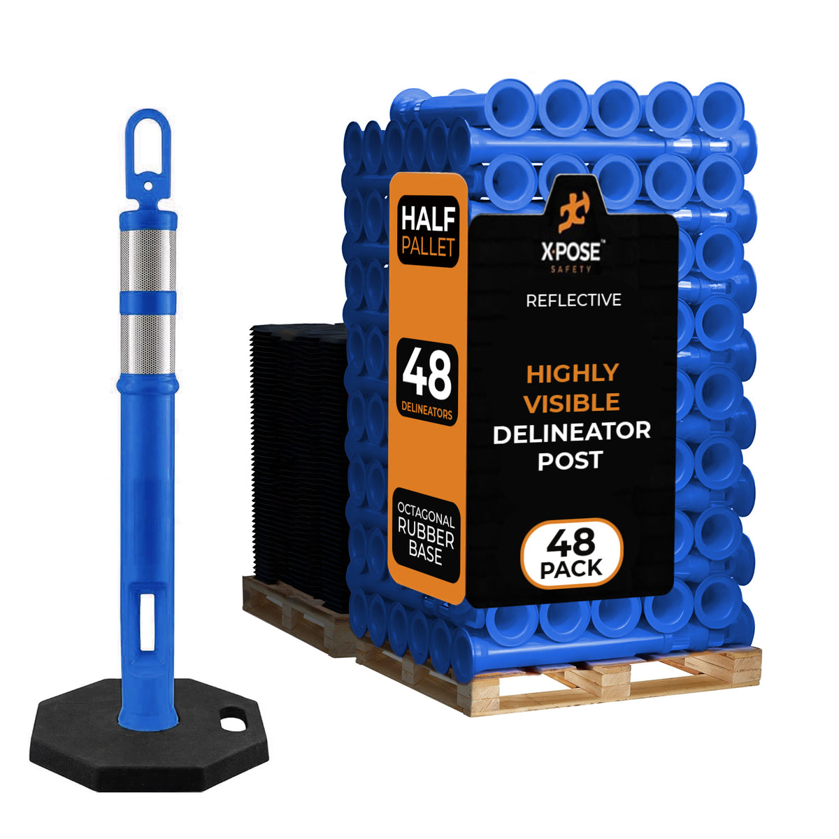 44" Delineator Post With Base