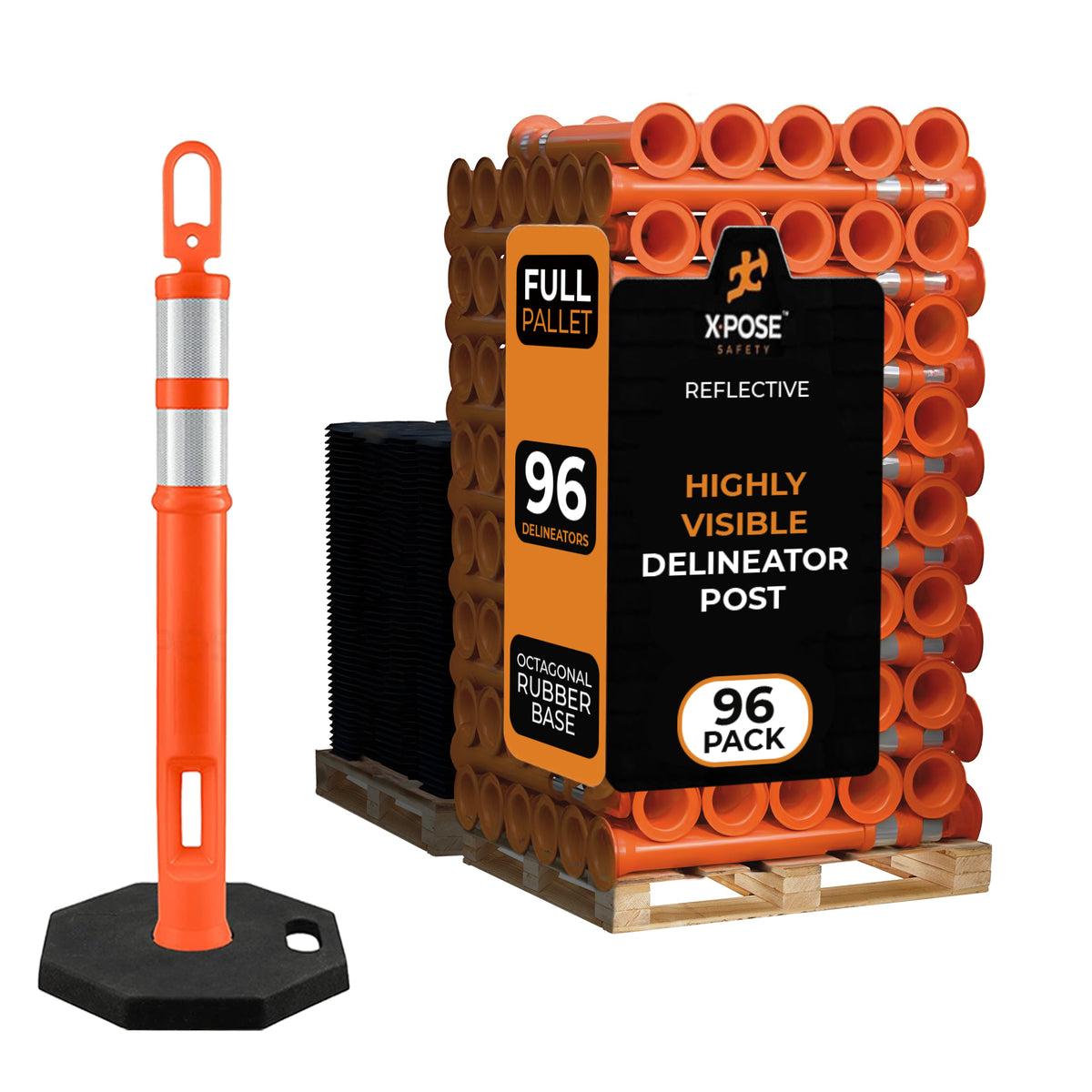 44" Delineator Post With Base