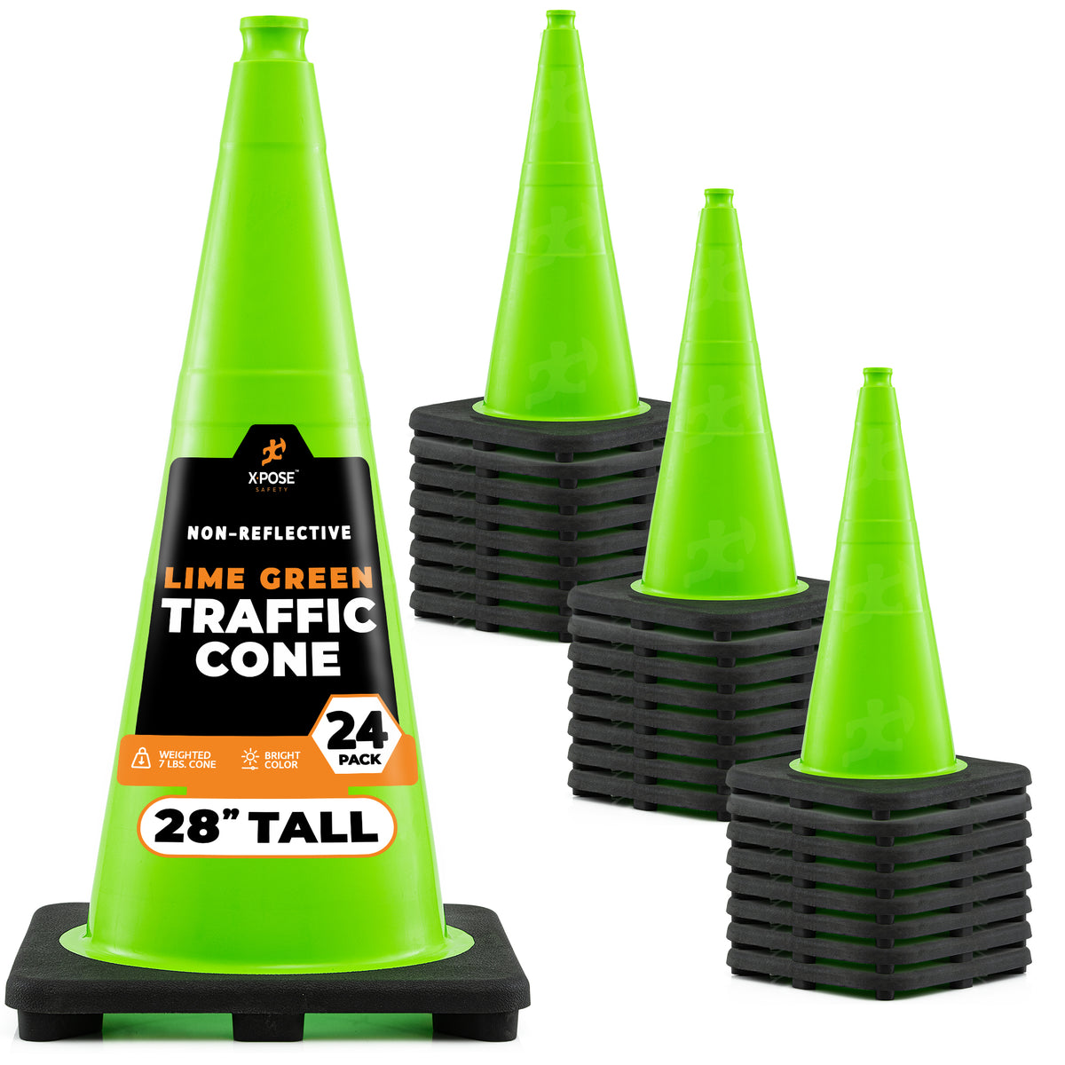 28" Lime Traffic Cone
