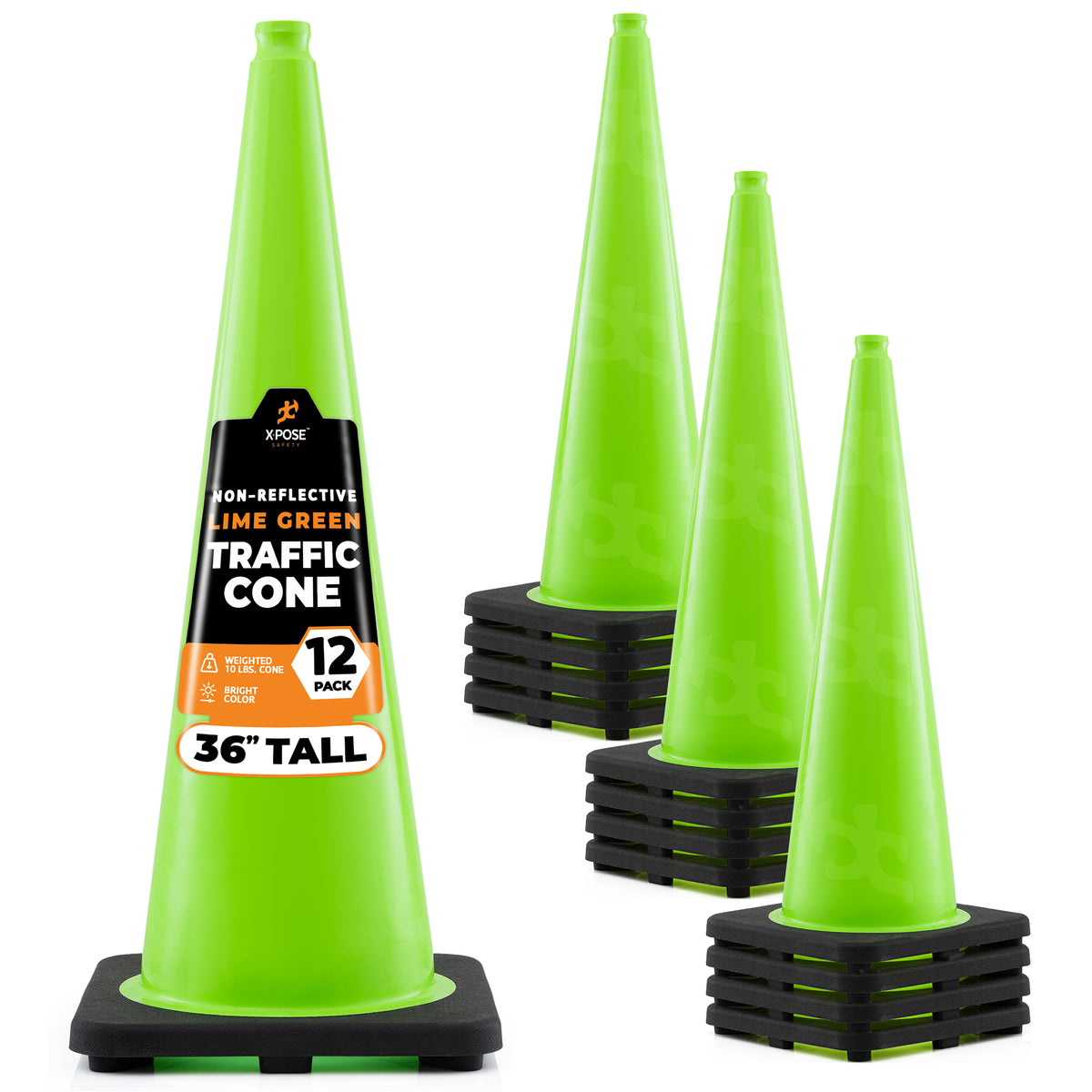 36" Lime Traffic Cone