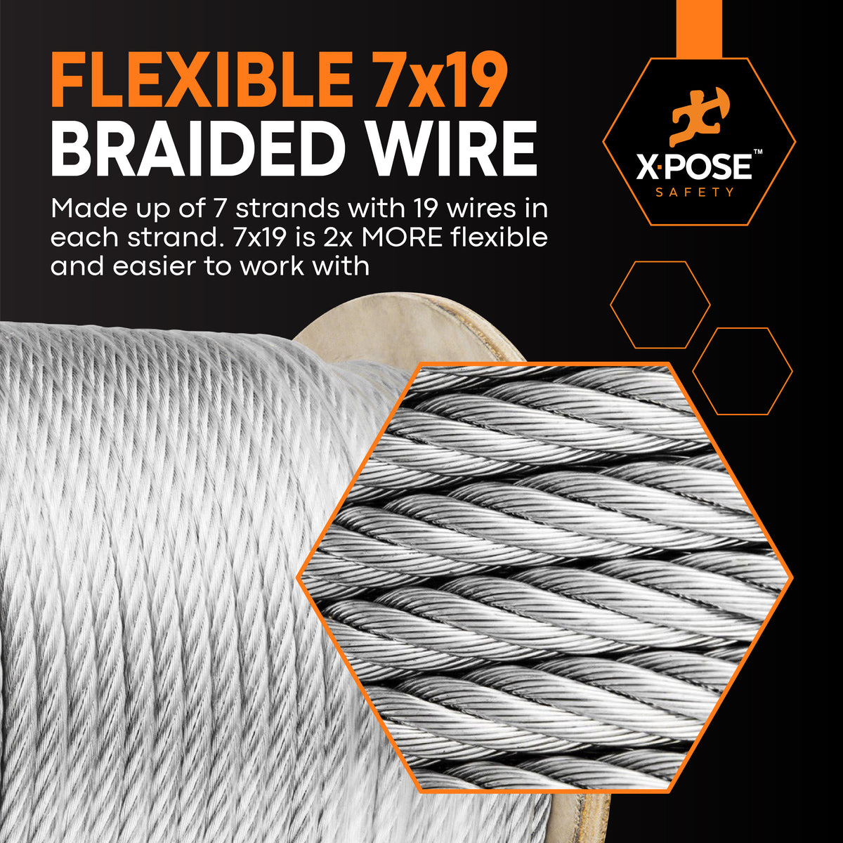7x19 Galvanized Steel Aircraft Cable