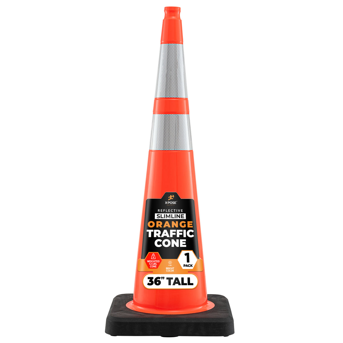 36" Slimline Orange Traffic Cone